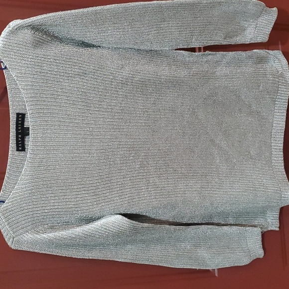 Ralph Lauren Other - Ralph Lauren Women's Soft Silver Mettalic  Crewneck Sweater BLACK LABEL